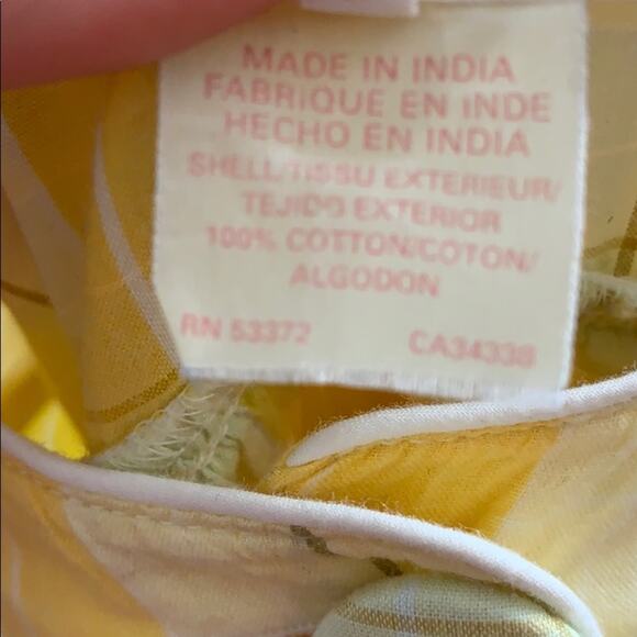 Fcuk jeans yellow plaid pullover top - Picture 3 of 4